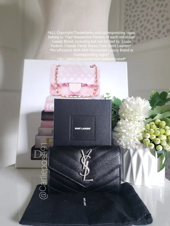 Authentic Pre-owned Yves Saint Laurent Envelope Compact Wallet - Picture 5 of 15